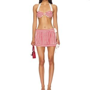 MILKWHITE Red Checkered SET